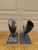 Pair of Vintage Faux Ram Horn Sculptures on Black Marble Bases For Sale - Image 15 of 16