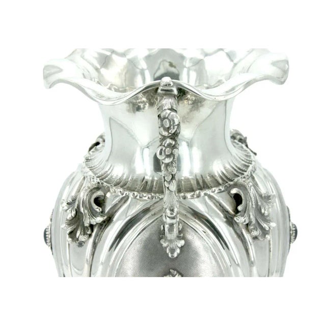 19th Century Sterling Silver Decorative Vase For Sale - Image 11 of 13