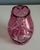 Glass Set of Vintage Vases - Pink Glass, Floral Ceramic & Applied-Flower Glass For Sale - Image 7 of 13