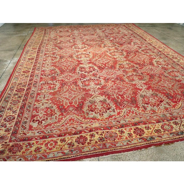 Red Galerie Shabab Collection Early 20th Century Turkish Oushak Large Carpet For Sale - Image 8 of 10