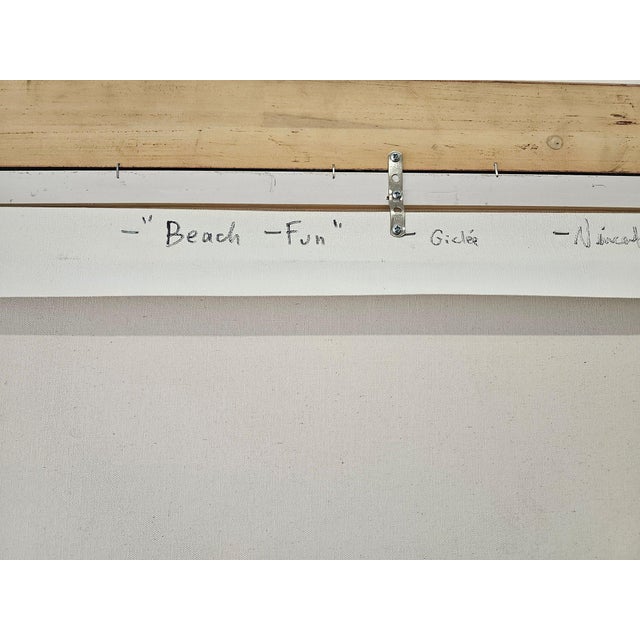 Early 21st Century Beach Fun by Vincent Cacace. Giclee on Canvas For Sale - Image 5 of 6