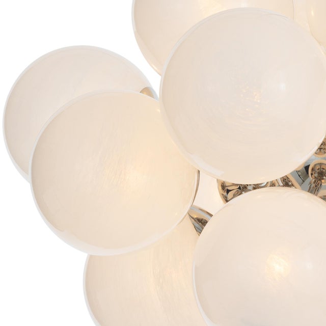 Regina Andrew Shine Globe Chandelier, Polished Nickel with Swirl Glass For Sale - Image 4 of 7