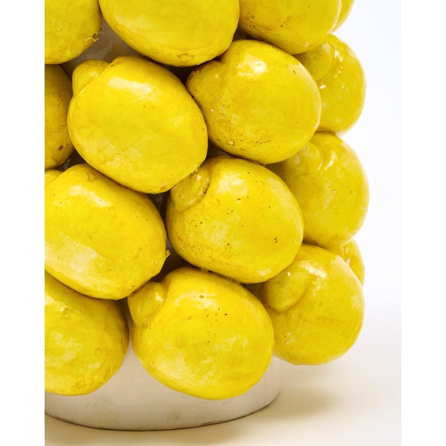 Italian Mid-Century Period Ceramic Lemon Vases For Sale In Austin - Image 6 of 9