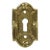Late 20th Century Yale & Towne Brass Arched Rectangle Door Keyhole Cover For Sale