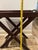Brown 1980s Dark Wood Folding Butler Tray Table Woven Bamboo Inlay Removable Serving Tray For Sale - Image 8 of 13