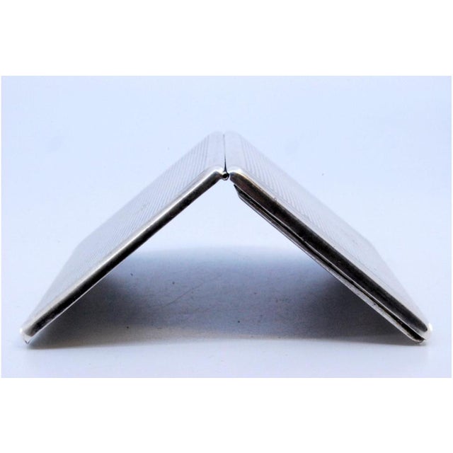 Silver Fluted Silver Cardboard Box For Sale - Image 8 of 10
