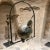 For your consideration, a 1970s Mexico Sergio Bustamante Hanging Metal Parrot Cockatoo Bird perched on a Swing. Sculpted...