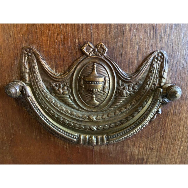 Wood Antique Mahogany Empire Top Desk For Sale - Image 7 of 12