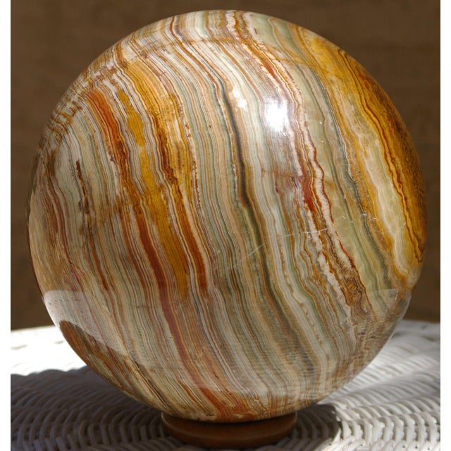 Large Polished Striped Onyx Sphere Chairish