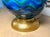 Vintage Blue Glazed Ceramic Table Lamps - A Pair For Sale - Image 4 of 12