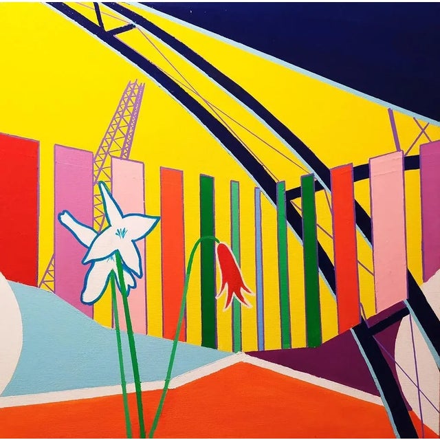 This beautiful abstract painting Untitled was realized by the Italian artist Mauro Bellucci in 2020. Water enamel paint on...