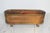 Vintage oval elongated, footed brass and copper reticulated planter with ribbed band and small decorative paw feet....