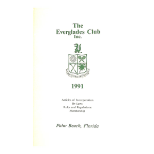 The Everglades Club 1991 Members Annual