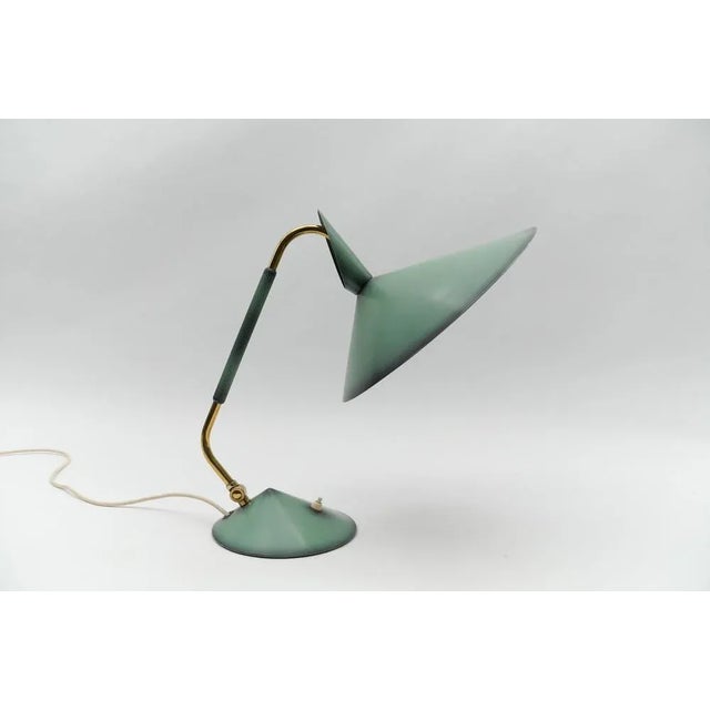 Mid-Century Modern Mid-Century Modern Green Table Desk, 1950s For Sale - Image 3 of 13