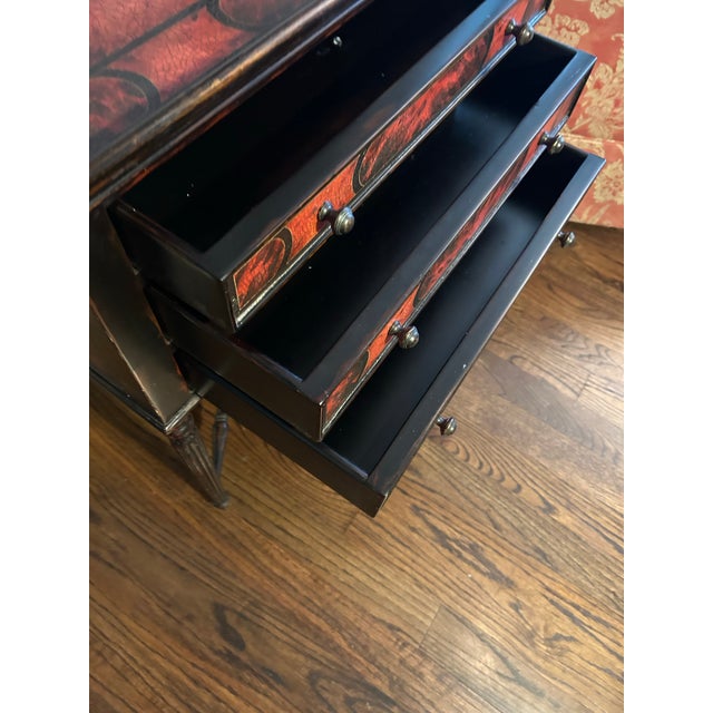 1990s Faux Tortoise Shell Accent Chest by Theodore Alexander For Sale - Image 9 of 10