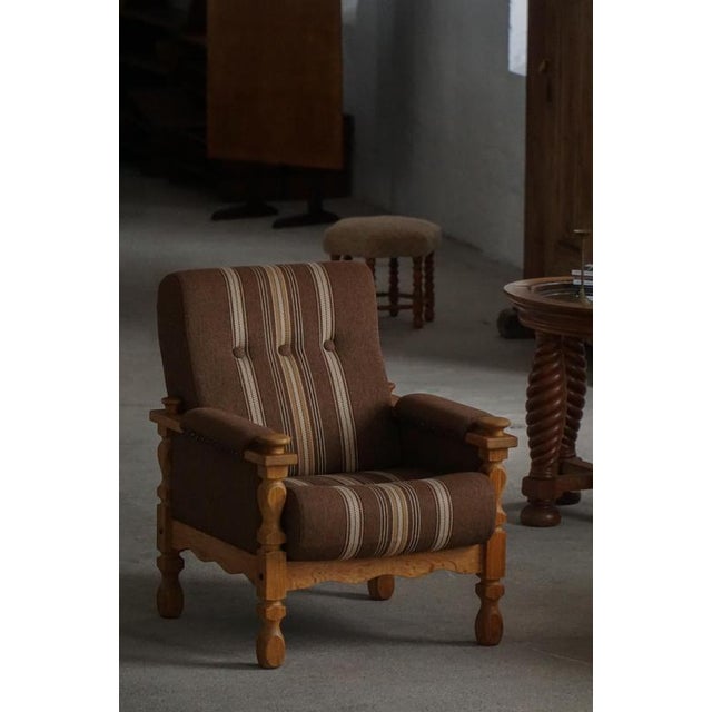 Danish Modern Lounge Chairs in Oak and Wool by Henning Kjærnulf, 1960s, Set of 2 For Sale - Image 12 of 18