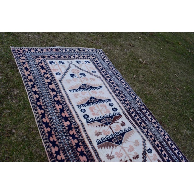1970s Oriental Area Rugs Wool Turkish Oushak Rug For Sale - Image 5 of 13