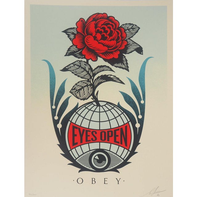 Shepard Fairey, Eyes Open, Lithograph For Sale - Image 4 of 4