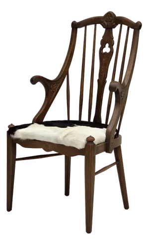Danish High-Backed Armchair in Cowhide and Oak, 1960s