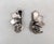 Gray Vintage 1960s Delizza & Elster Faux-Black Diamond & Aurora Borealis Clip Earrings-2 Pieces For Sale - Image 8 of 8