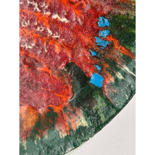 1970s Abstract Decorative Ceramic Plate For Sale - Image 5 of 14