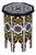 Maroon Moroccan Hand-Painted Accent Table For Sale