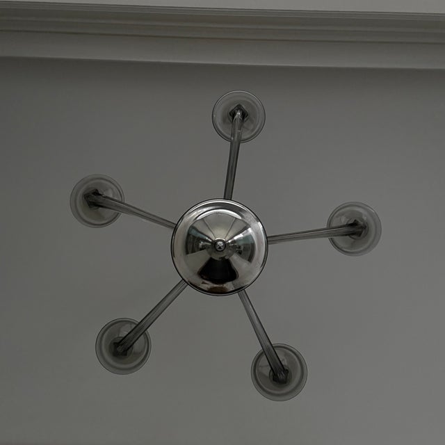 Donghia Seguso for Donghia 5 Arm Murano Chandelier For Sale - Image 4 of 12