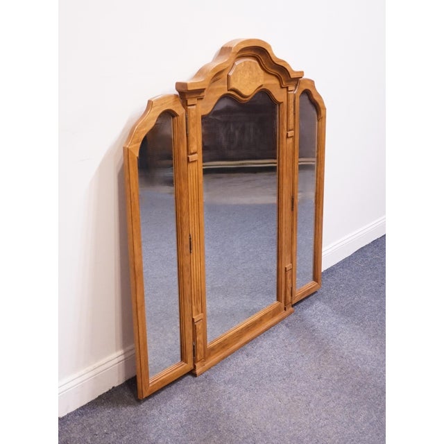 THOMASVILLE FURNITURE Serenade Collection Burled Walnut Italian Neoclassical Tuscan Style 51" Tri-View Mirror 21211-260...