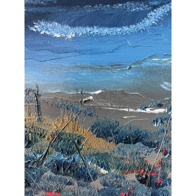 1990s “Sunset in St. Teresa” Original Oil on Canvas Seascape Painting For Sale In Atlanta - Image 6 of 8