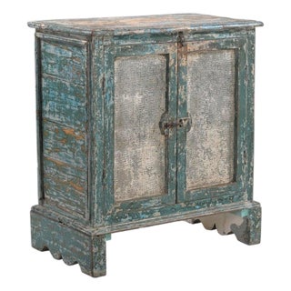 Antique Indian Painted Food Cabinet For Sale