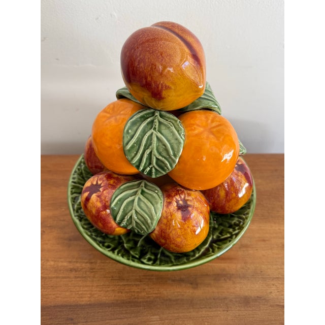 Late 20th Century Late 20th Century Ceramic Fruit Topiary Centerpiece For Sale - Image 5 of 7