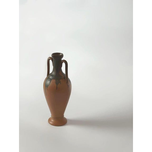 1940s Art Nouveau Style Double-Handled Pottery Vessel from Denbac, France, 1947 For Sale - Image 5 of 10