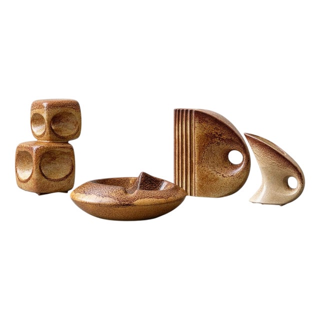 Ceramic Set by Bertoncello, Italy, 1970s, Set of 4 For Sale