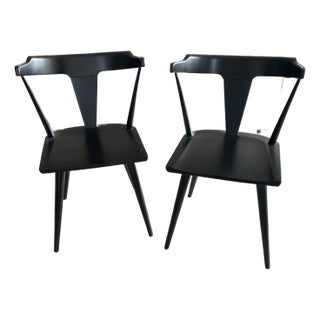 1960s Attributed to Paul McCobb T-Back Dining Chairs - Set of 2 For Sale