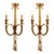 Late20C French Maker Louis XVI Gilt Bronze Sconces Wall Lamps-Pair For Sale