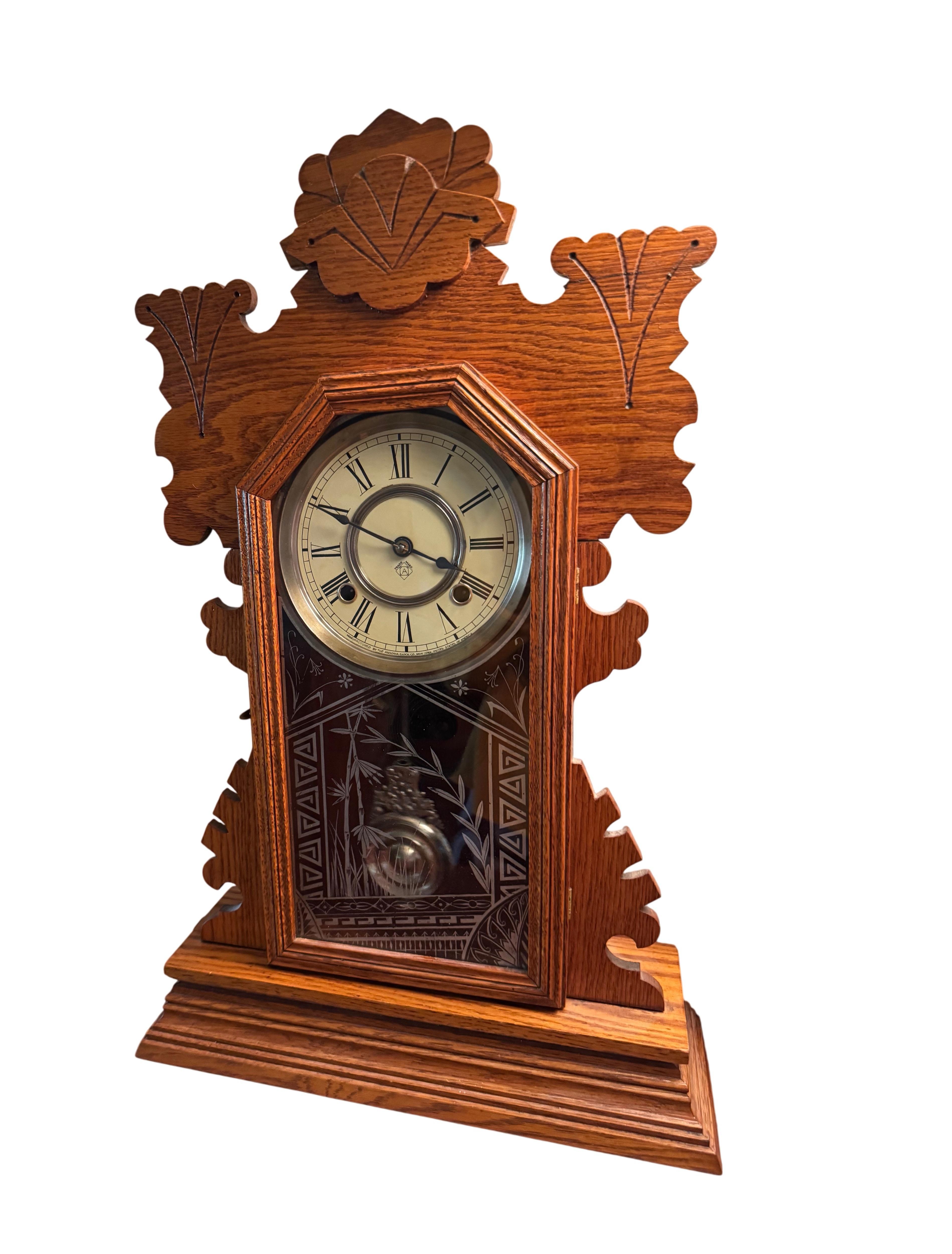 Late 19th Century Ansonia Gingerbread Clock | Chairish
