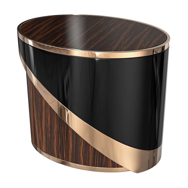Not Yet Made - Made To Order "Arcadia" Side Table With Bronze and Stainless Steel, Handmade For Sale - Image 5 of 6