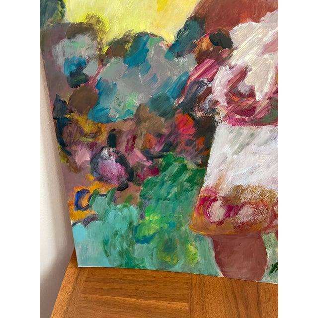 Abstract Margaret Held (1933-2016) Abstract Acrylic on Board “Spring in the Meadow” For Sale - Image 3 of 8