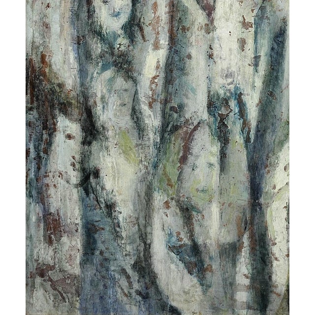 Black Meryl Watts, Enigma, Oil Painting, 1965, Framed For Sale - Image 8 of 18