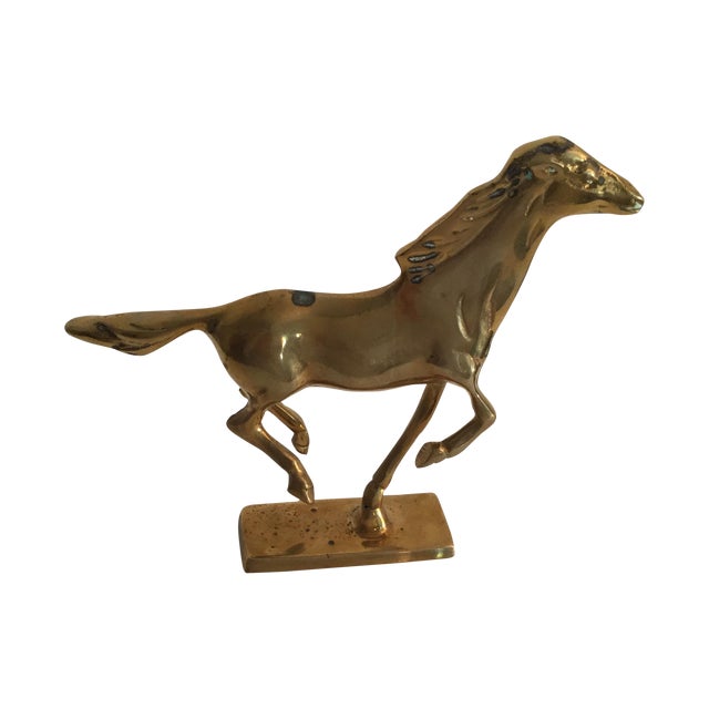 Vintage Brass Horse Statue Chairish