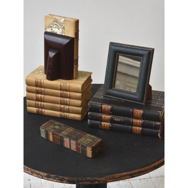 Vintage Sculptural Exotic Zebrawood Bookends with Expressive Grain, A Pair, Circa 1940s. Sculptural forms with gorgeous,...