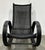 Baker Furniture Company Baker Modern Nero Finish Rattan and Woven Rawhide Rollick Rollick Rocking Chair For Sale - Image 4 of 8