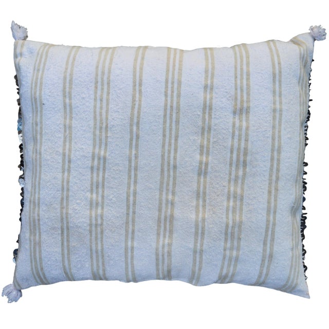 Tribal Mid 20th Century Berber Handira Pillow For Sale - Image 3 of 4