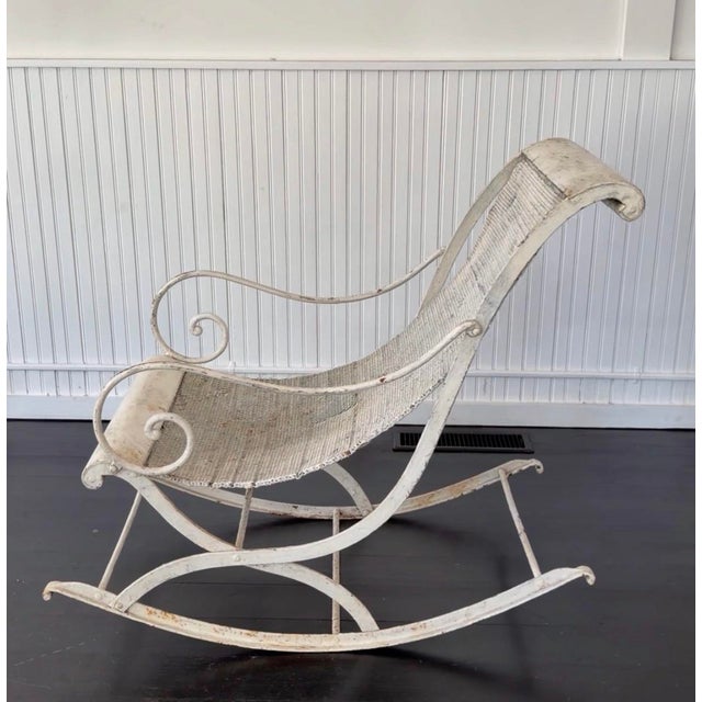 19th Century French Iron Rocking Chair For Sale In New York - Image 6 of 6