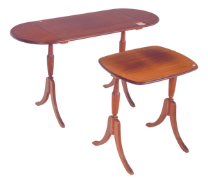 English Wood Nesting Tables, 1890s, Set of 2