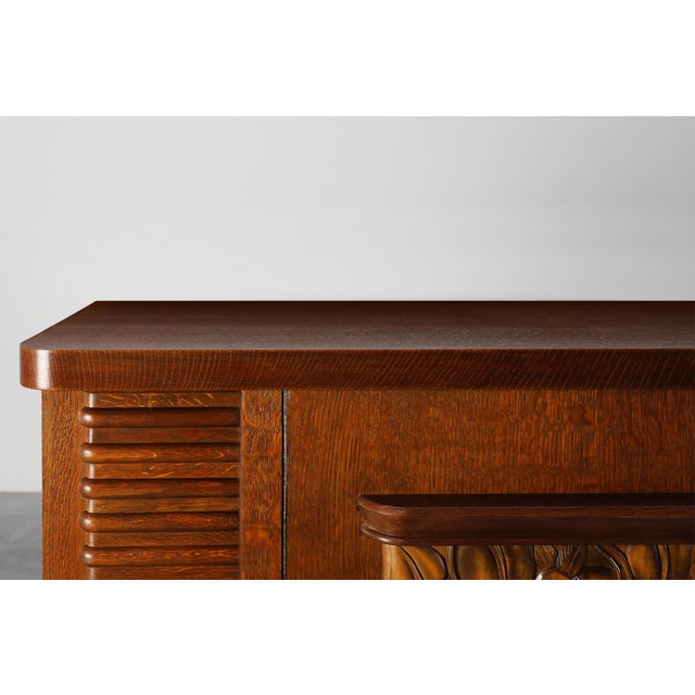 1920s Art Deco French Oak Sideboard from Jacques Klein, 1925 For Sale - Image 5 of 16