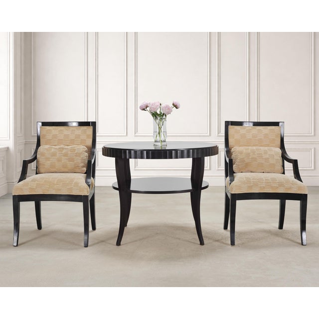 A beautifully crafted Art Deco style center table designed by Barbara Barry and made by Baker Furniture in the US. The...