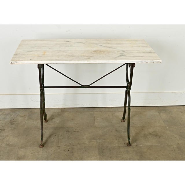 Late 19th Century French 19th Century Marble & Cast Iron Bistro Table For Sale - Image 5 of 12