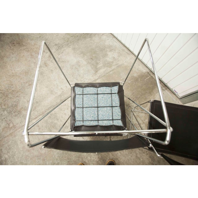 Minimalist X Line Chairs attributed to Niels Jorgen Haugesen for Hybodan, 1960s, Set of 3 For Sale - Image 11 of 18