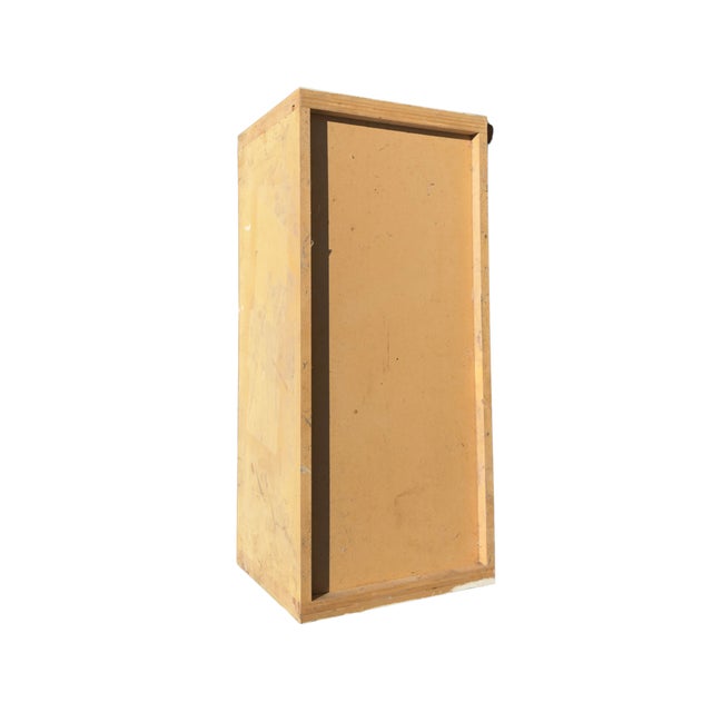 Antique Gustavian Style Painted Armoire With Painted Diamond Panels & Coral Interior For Sale - Image 14 of 14
